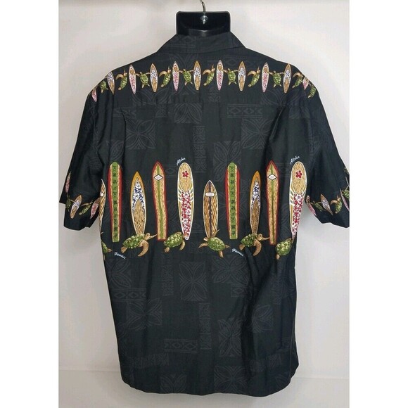 VINTAGE ROYAL CREATIONS Surf Boards Sea Turtles Hawaiian Camp Shirt Size XL - Picture 2 of 3